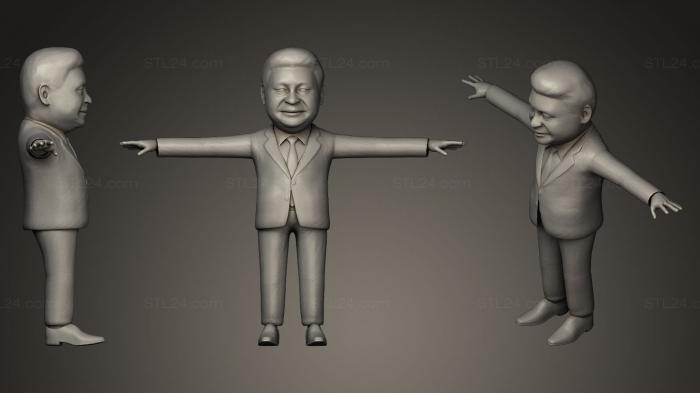 Statues of famous people (Xi caricature, STKC_0248) 3D models for cnc
